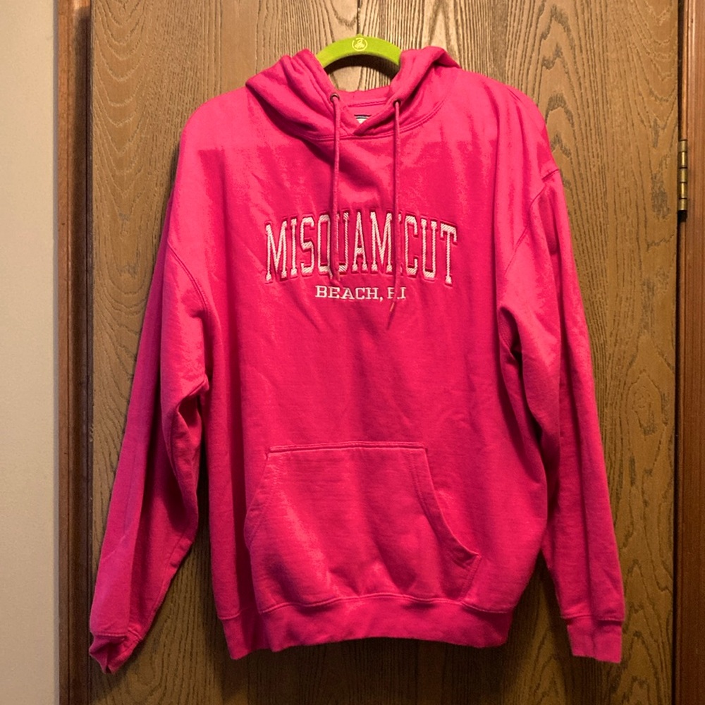 Pink hoodie from Misquamicut Rhode Island XL